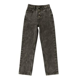 Los‎ Questa Women’s Vintage High Rise Tapered Black Jeans Button Fly Size 9